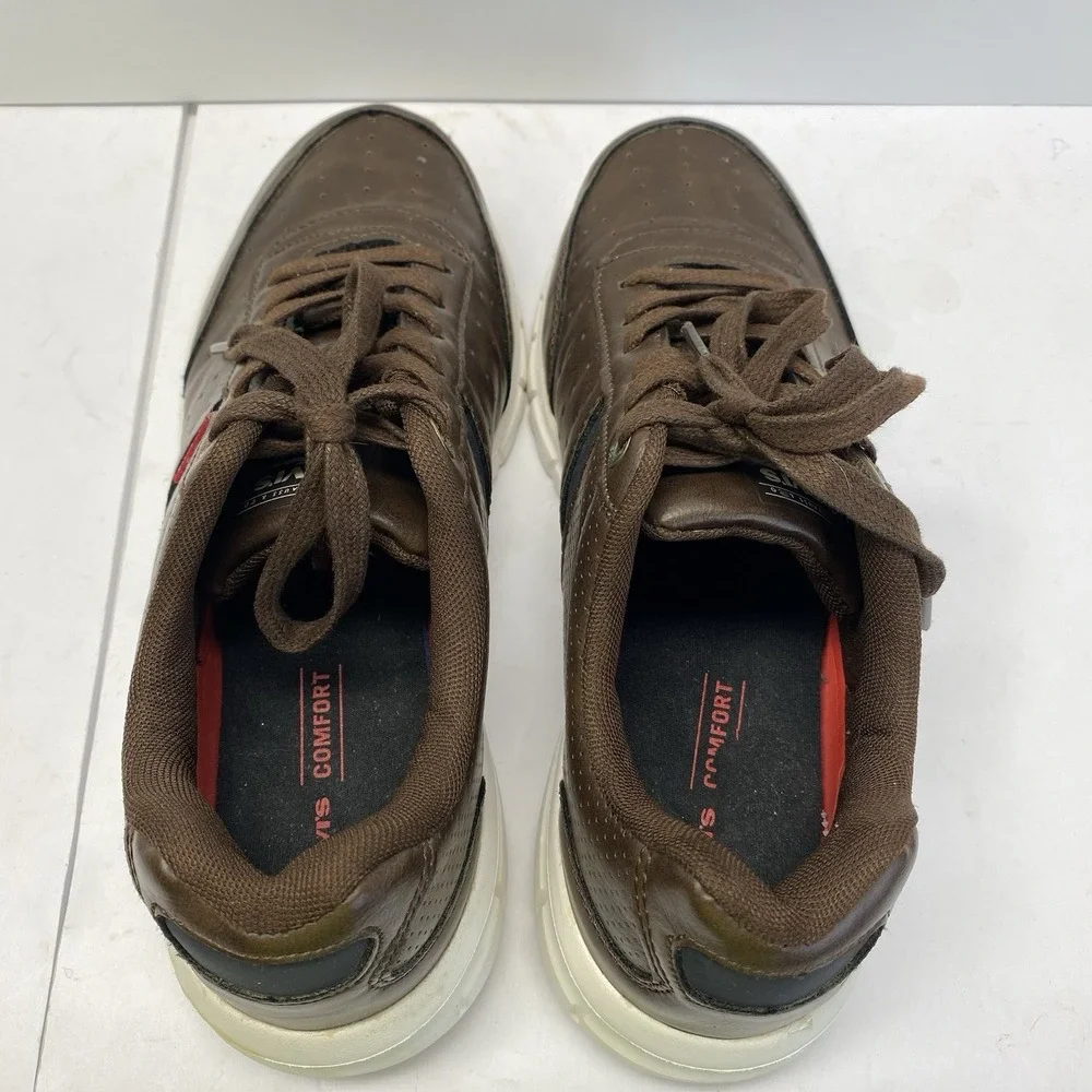 Levi's Comfort Shoe Men Sz 8.5 Casual Brown And Black Low‎ Top Lace Up 51800401B